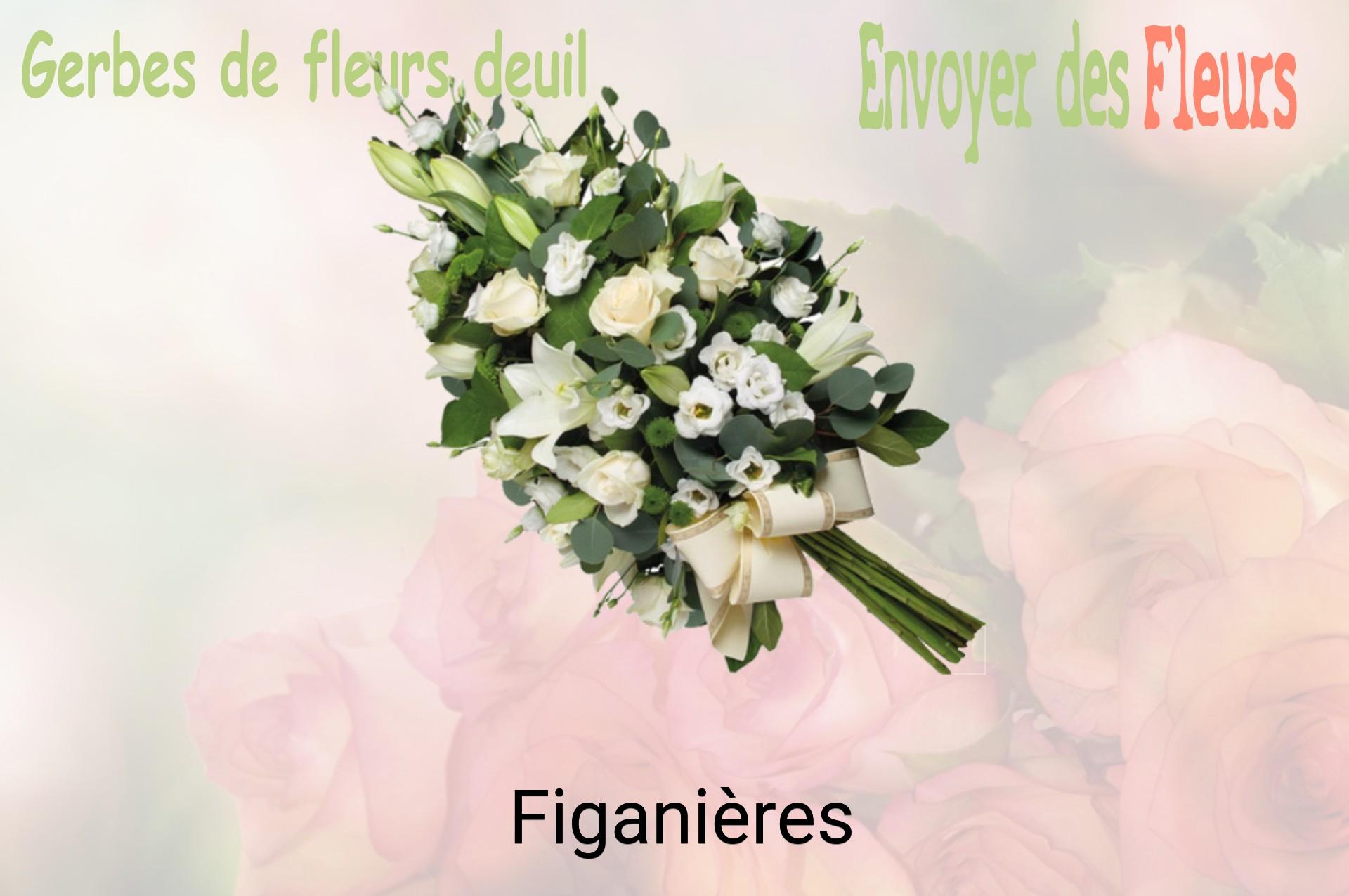Gerbe de fleurs de deuil livrée à Figanières